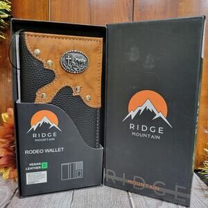 Wallet Praying cowboy Western Mens Wallet Bifold Check Book, cred cards Brown